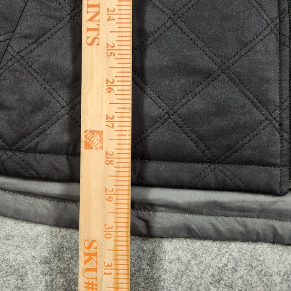 BYLT Jacket Mens XL Black Gray Hi Lo Reversible Bomber Quilted Pockets - Picture 7 of 15